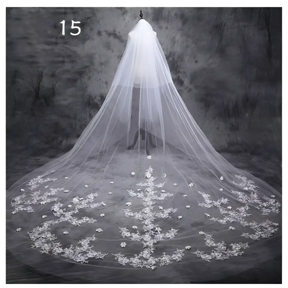 Sparkling Wide Style Bridal Veil