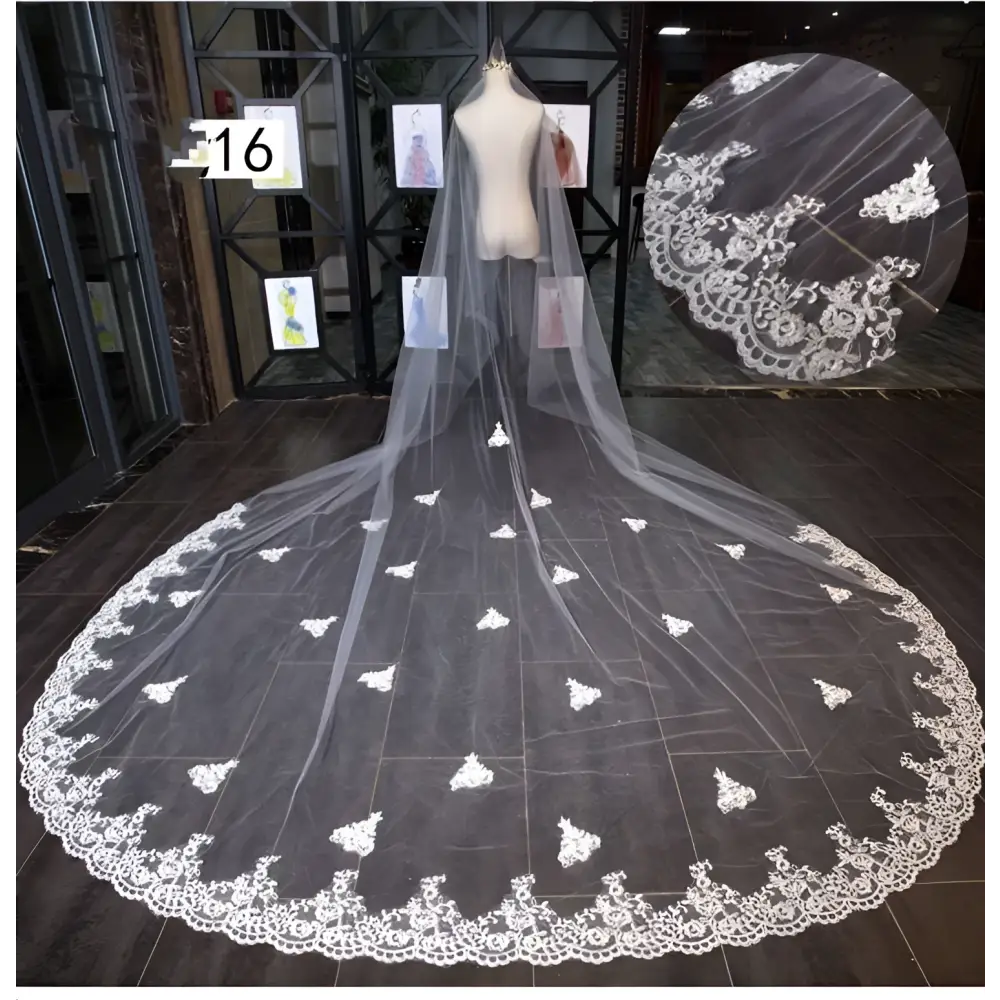 Sparkling Wide Style Bridal Veil