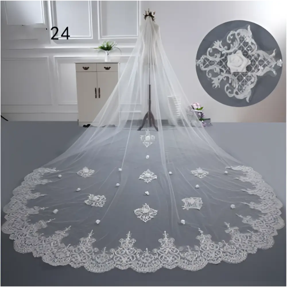 Sparkling Wide Style Bridal Veil
