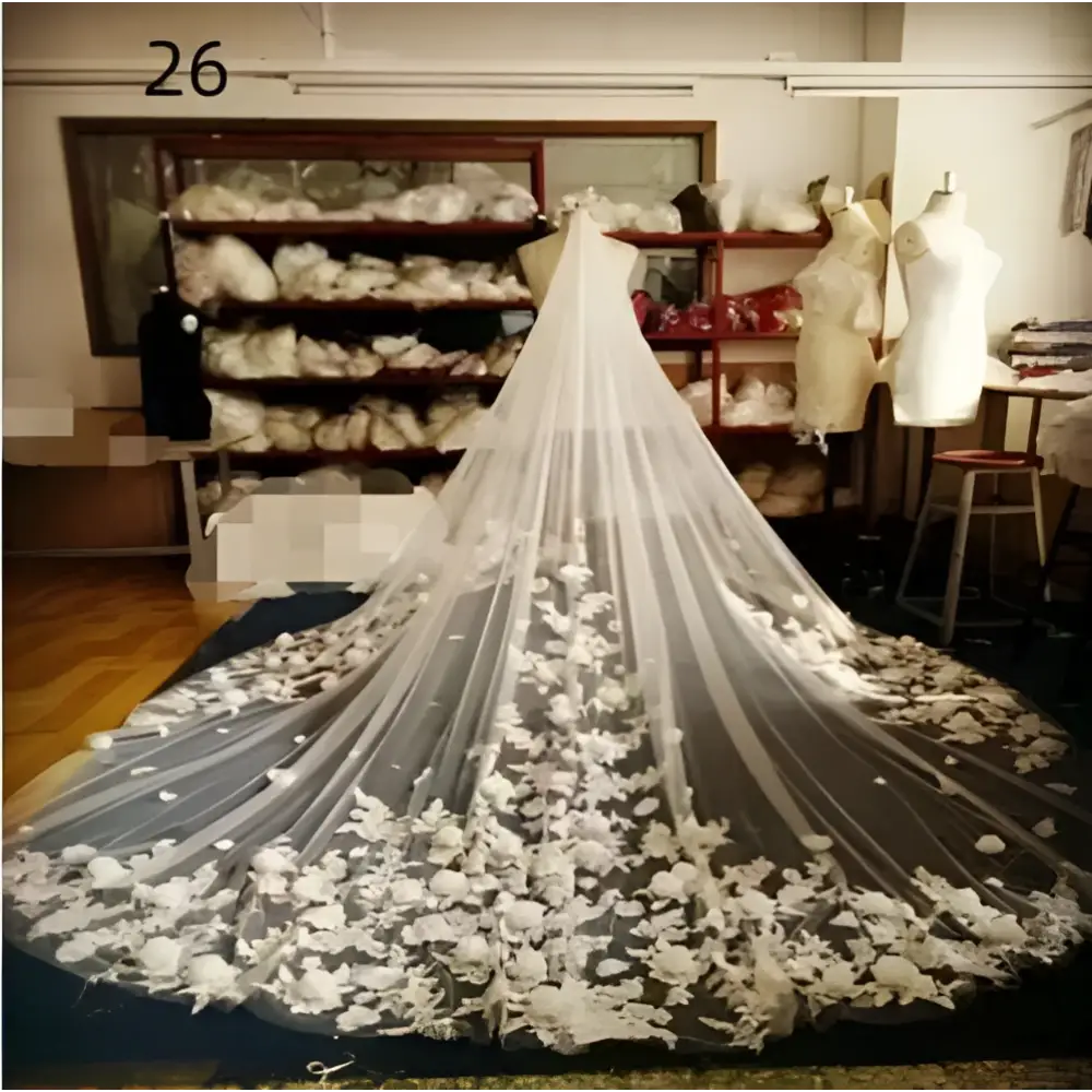 Sparkling Wide Style Bridal Veil