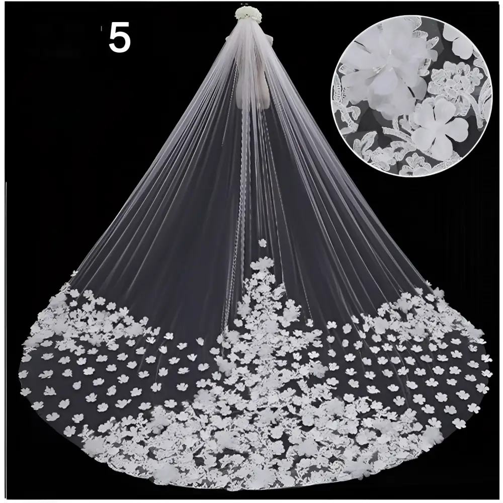Sparkling Wide Style Bridal Veil