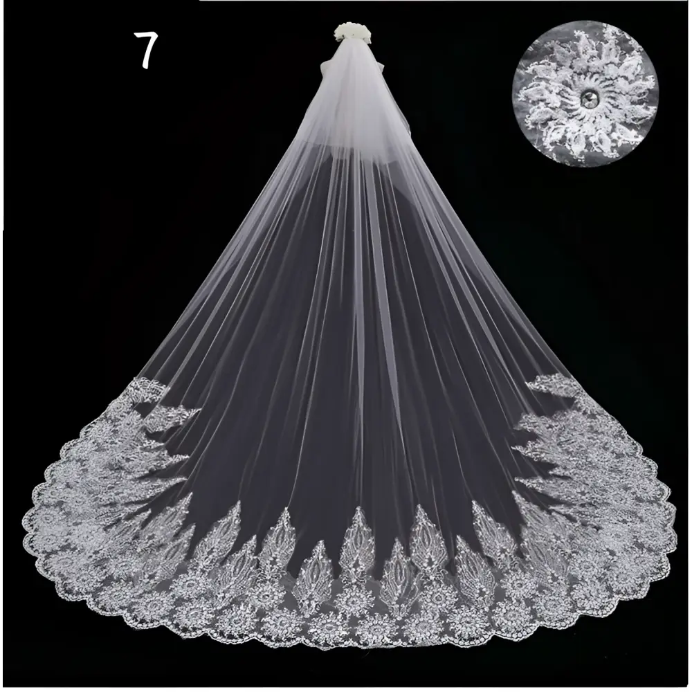 Sparkling Wide Style Bridal Veil