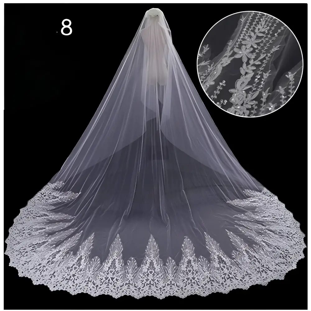 Sparkling Wide Style Bridal Veil
