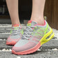 Sport Womans Athletic Sneakers Running Shoes Breathable Hollow Lace-Up Women Fashion Sneakers Lightweight Breathable Walking Shoes Non Slip Athletic Fashion Sneakers
