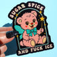 Sugar Spice and Fuck ICE Sticker