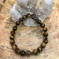 Tiger Eye Buddha Gemstone Stretch Bracelet For Men Beads