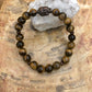 Tiger Eye Buddha Gemstone Stretch Bracelet For Men Beads
