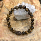 Tiger Eye Buddha Gemstone Stretch Bracelet For Men Beads