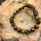 Tiger Eye Buddha Gemstone Stretch Bracelet For Men Beads