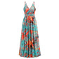 Tropical Leaf Long Dress Summer Swing