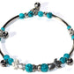 Turquoise Fish Charm Beaded Bracelet Adjustable Boho