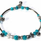 Turquoise Fish Charm Beaded Bracelet Adjustable Boho