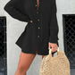 Double-Layer Crepe Long Shirt and Shorts Set