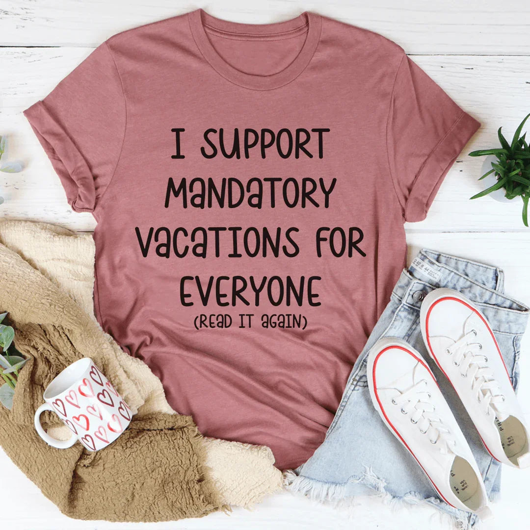 Vacations For Everyone Graphic Top – Summer Travel Vacation Tee