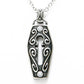 Vintage Silver Keyhole Unlock Necklace Gothic Coffin Charm