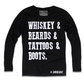 Whiskey And Beards Long Sleeve
