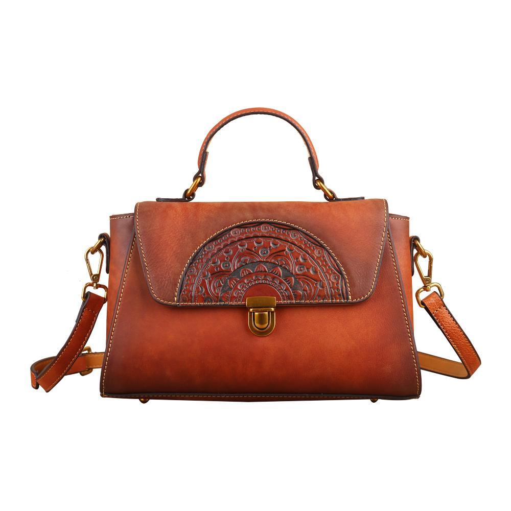 Rustic Elegance Vintage Leather Handbag