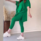 Fall Plus Size Knit Batwing Top & Bottom Set
