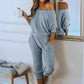 Off-the-shoulder Long Sleeve Pullover