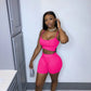 Sleeveless Crop Top & Short Set